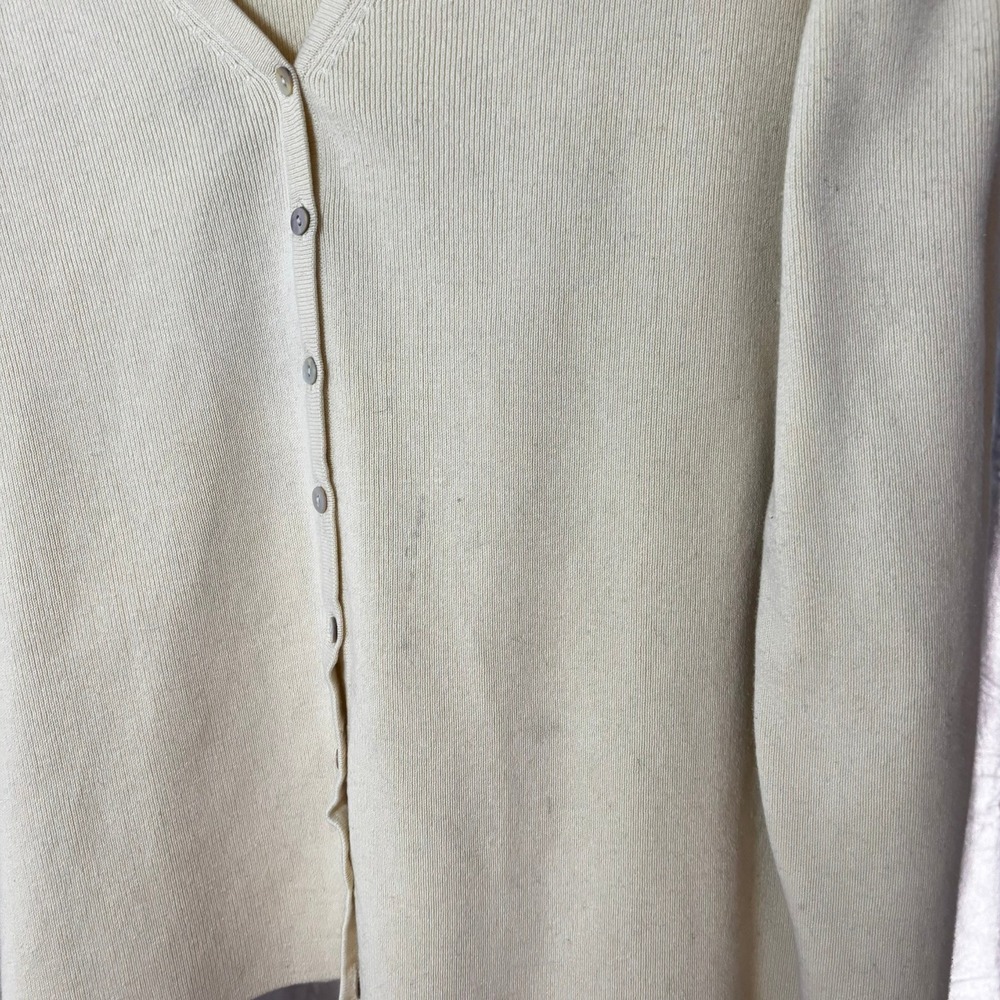 Covington Butter Yellow V-Neck Cardigan Sweater - Picture 3 of 6
